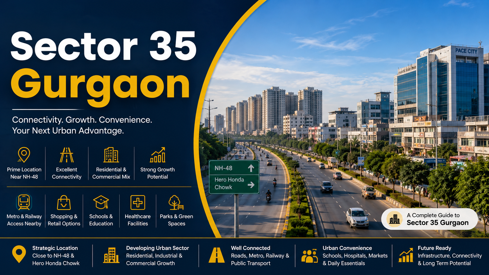 Sector 35 Gurgaon Featuring Seamless Urban Connectivity