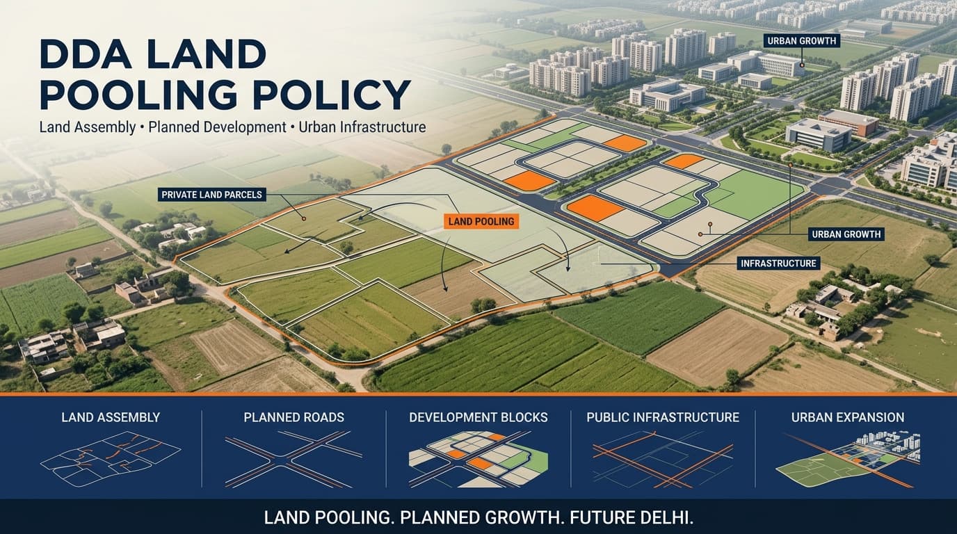 DDA Land Pooling Policy: 60:40 Model, 70% Rule, Zones & Latest Status