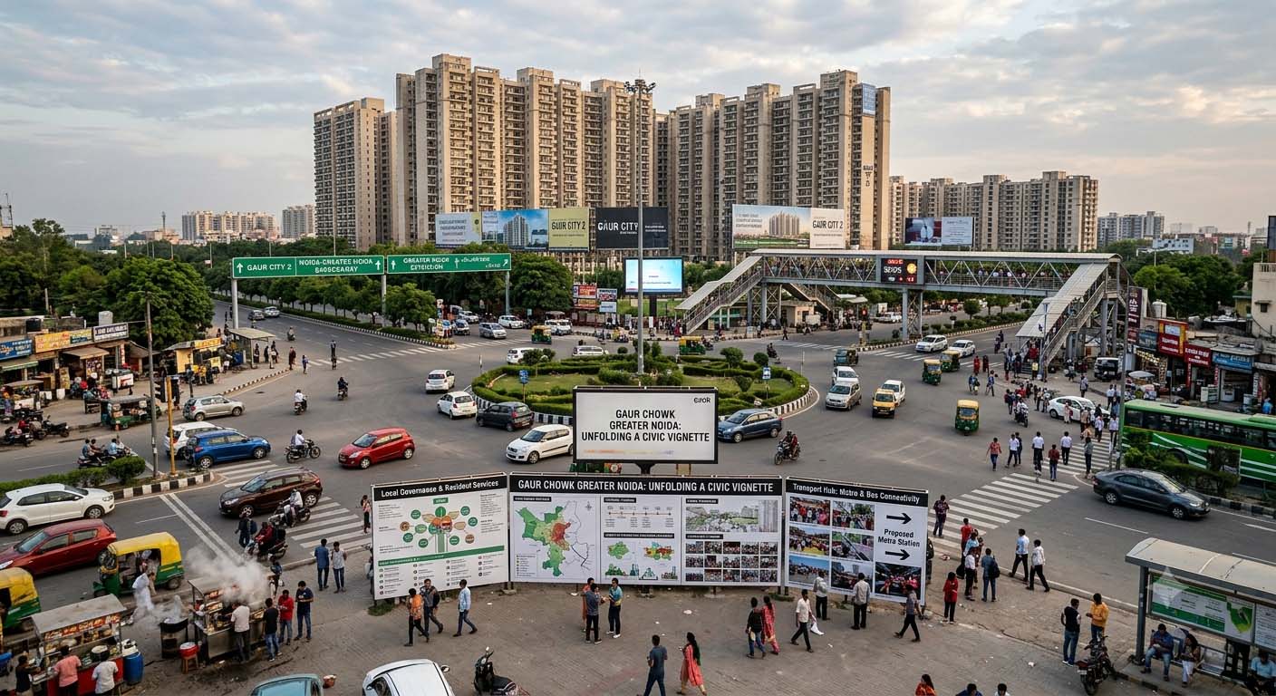 Gaur Chowk Greater Noida: Unfolding a Civic Vignette
