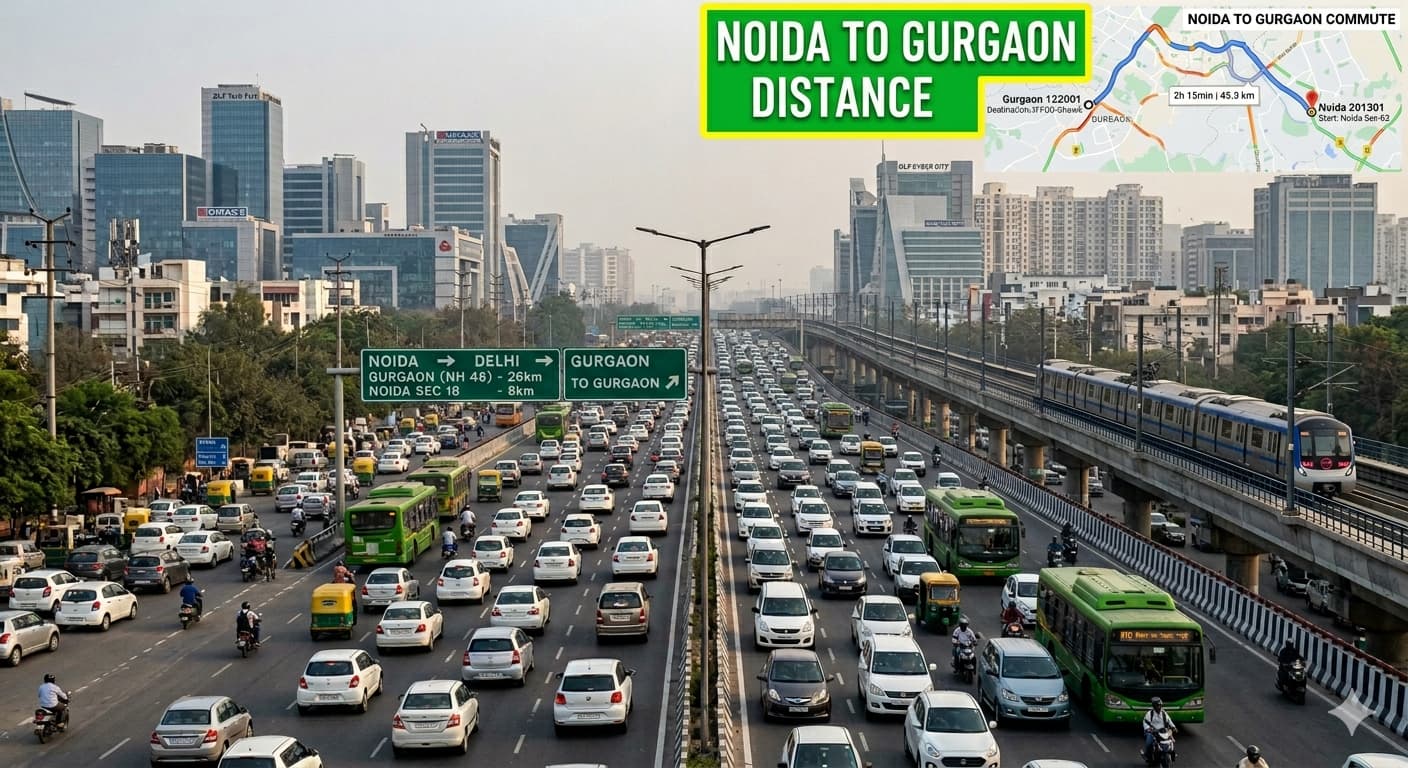 Noida to Gurgaon Distance, Route, & Guide Travel Time