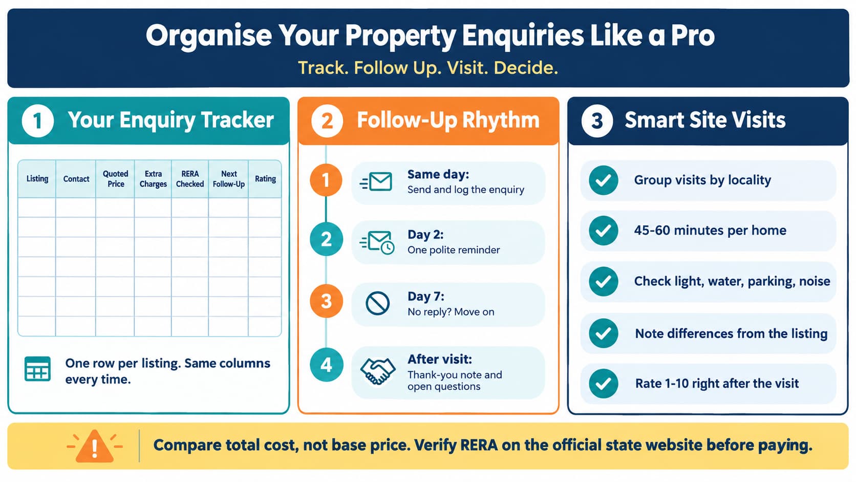 Organise Property Enquiries and Compare Multiple Listings
