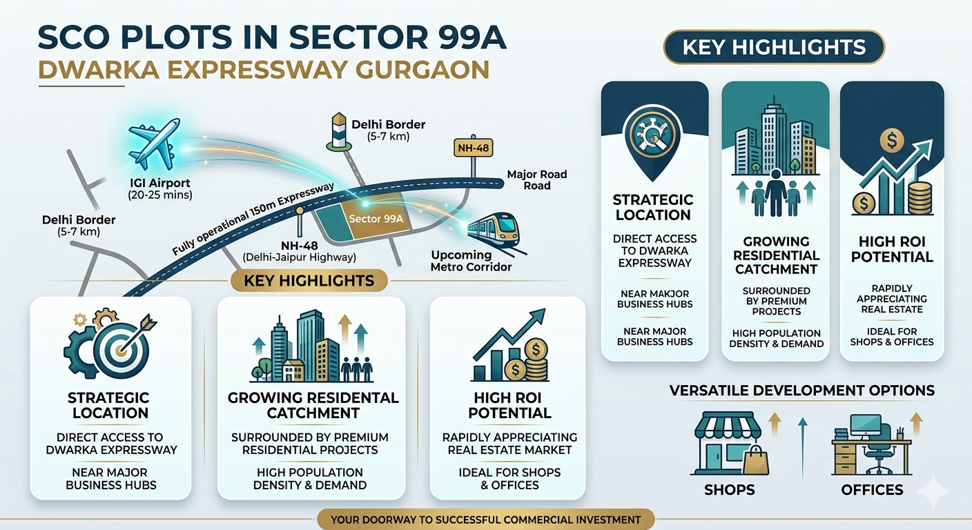 SCO Plots in Sector 99A Dwarka Expressway Gurgaon β Buy & Invest