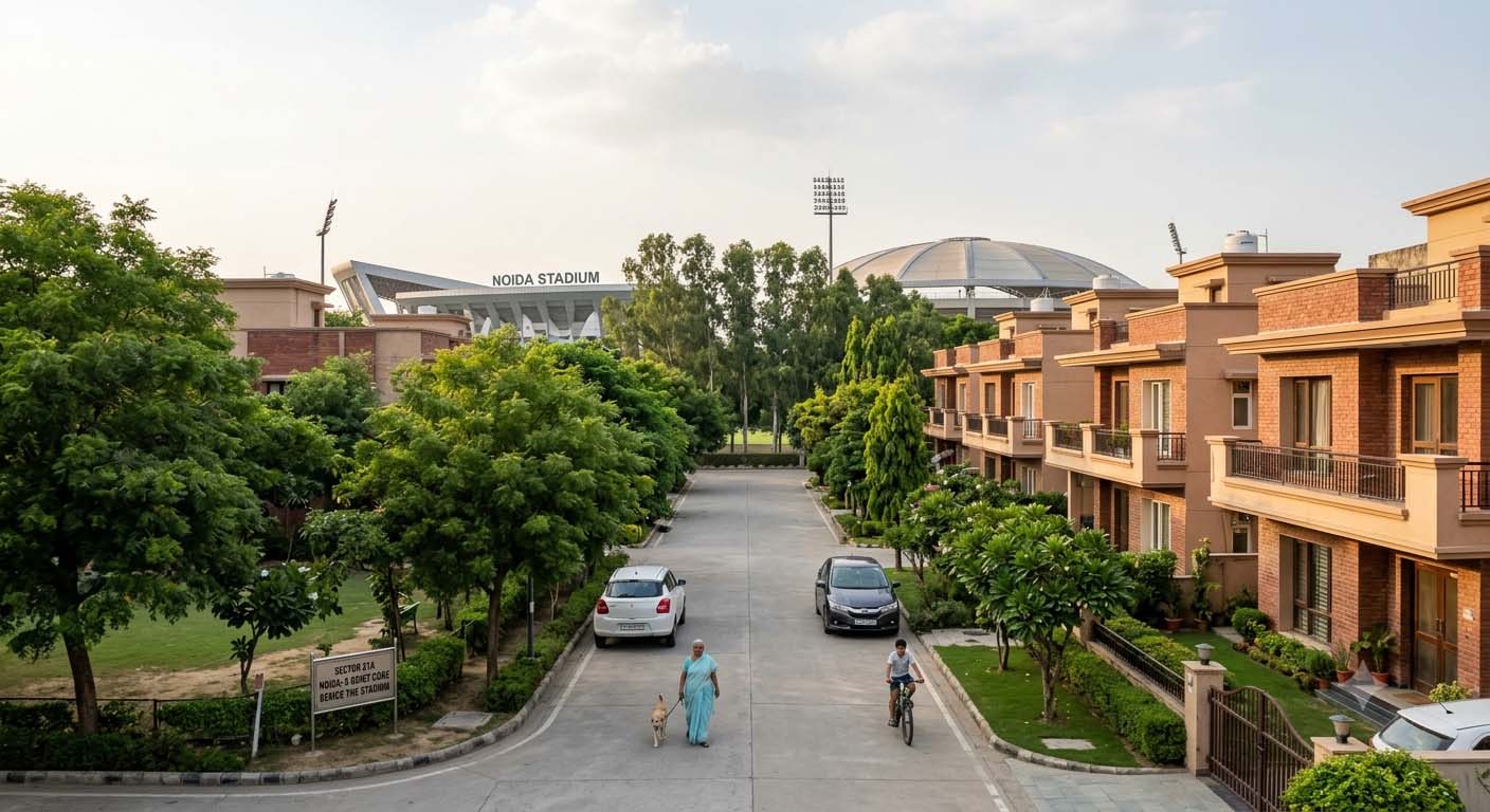 Sector 21A Noida: A Quiet Core Beside the Stadium