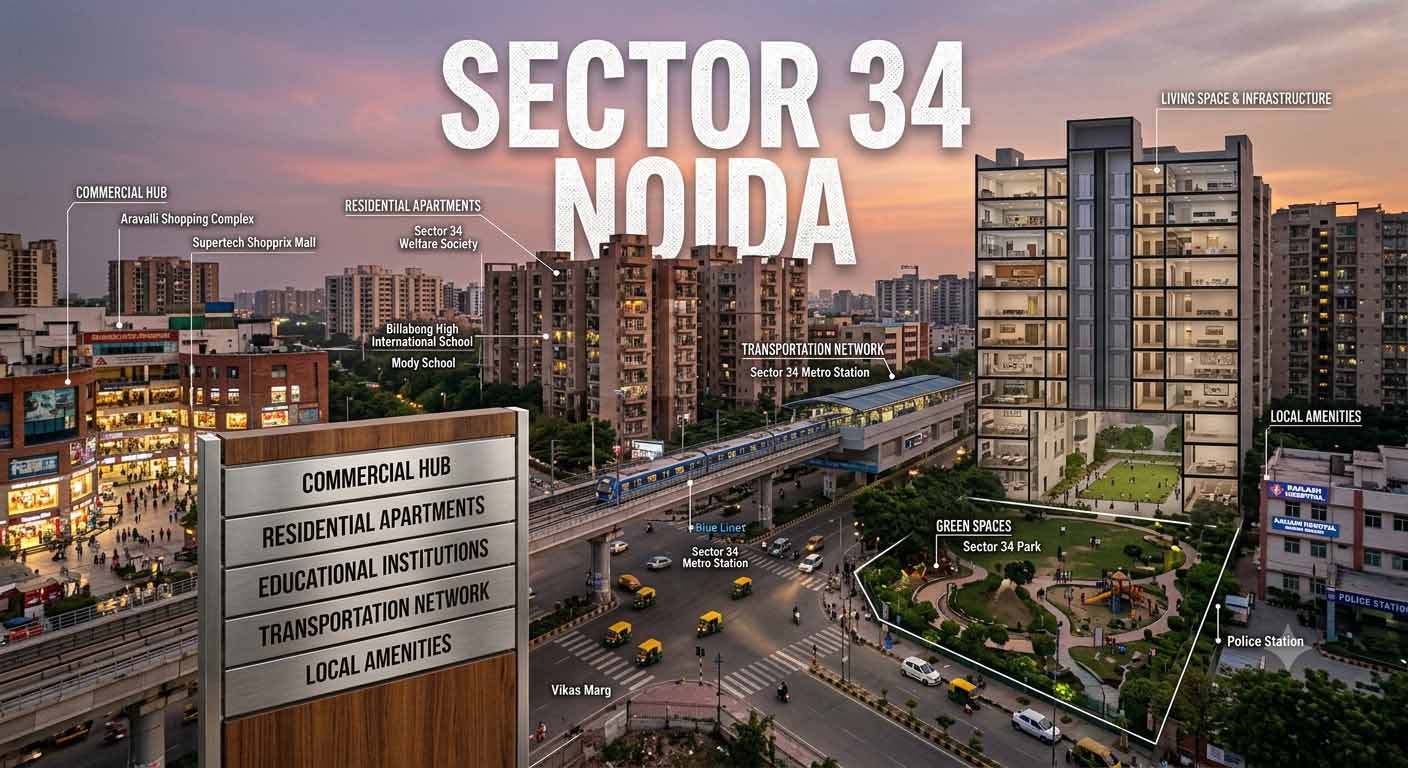Sector 34 Noida: An Urban Enclave Dissected