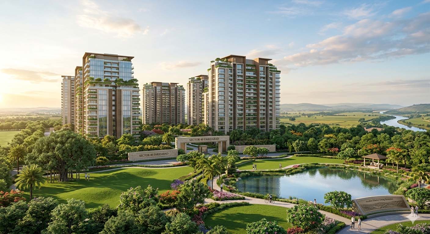 Sector 40 Faridabad: Arcadian Echelon Living Panorama