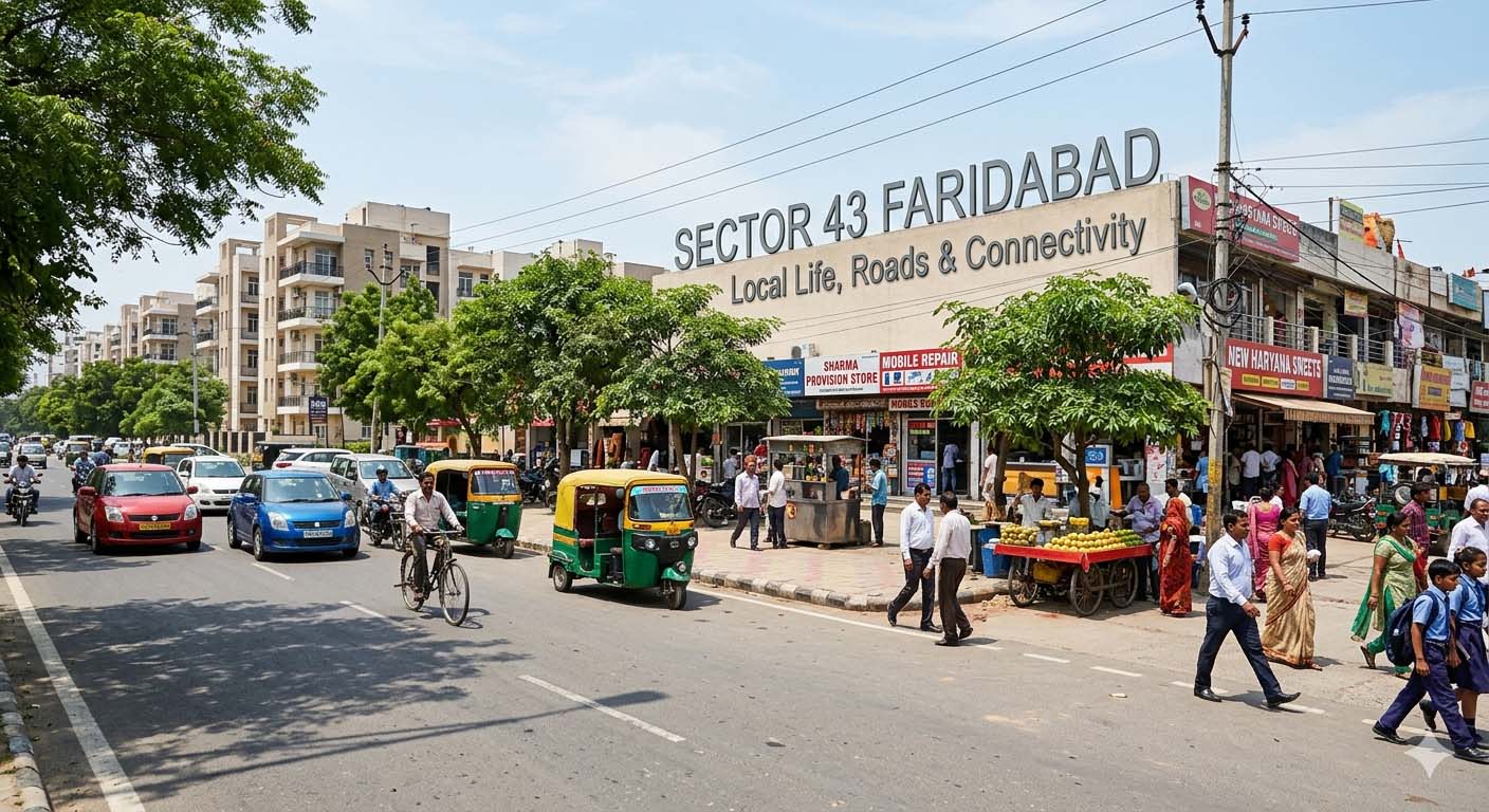 Sector 43 Faridabad: Local Life, Roads & Connectivity