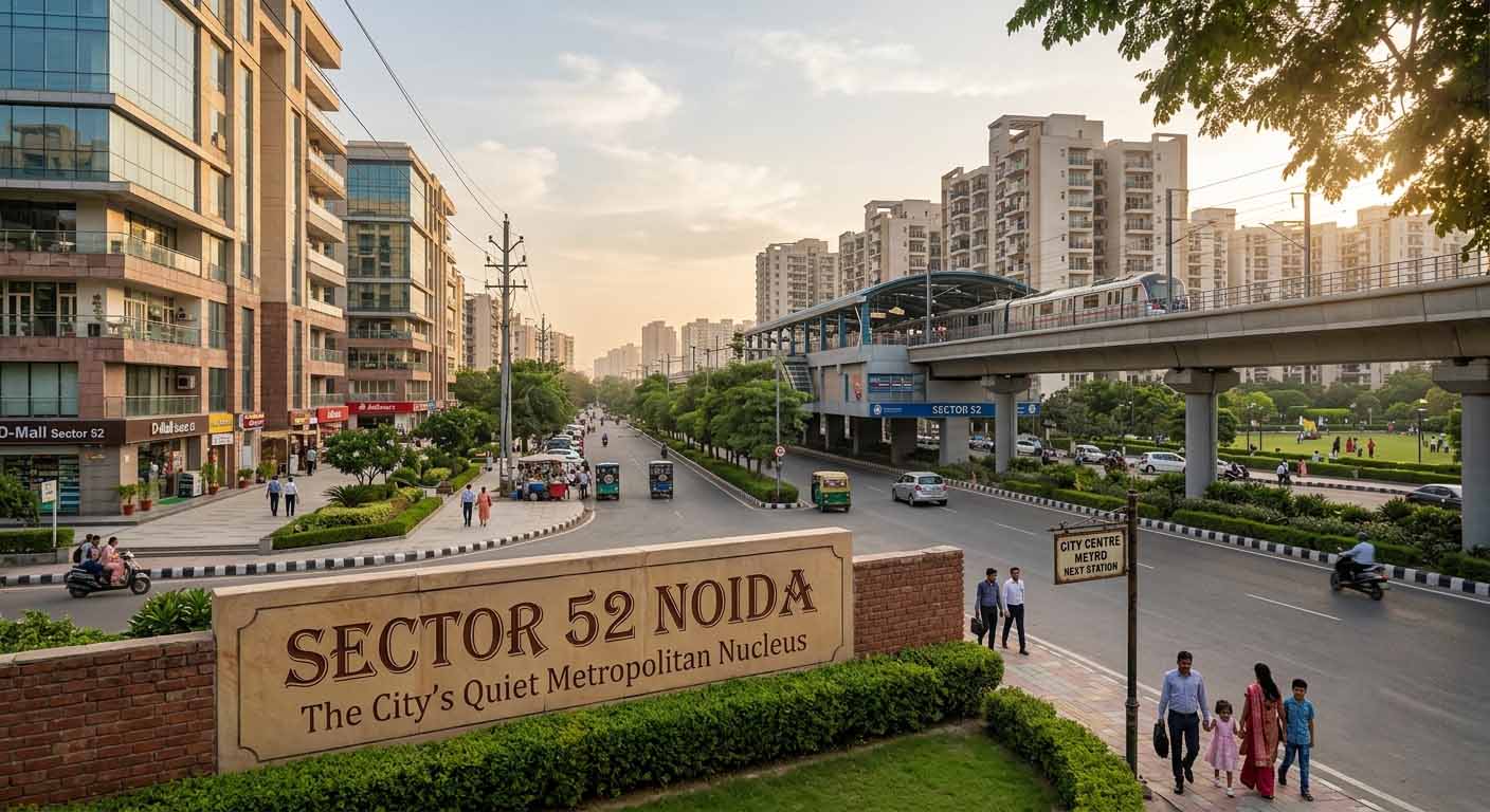 Sector 52 Noida: The City’s Quiet Metropolitan Nucleus