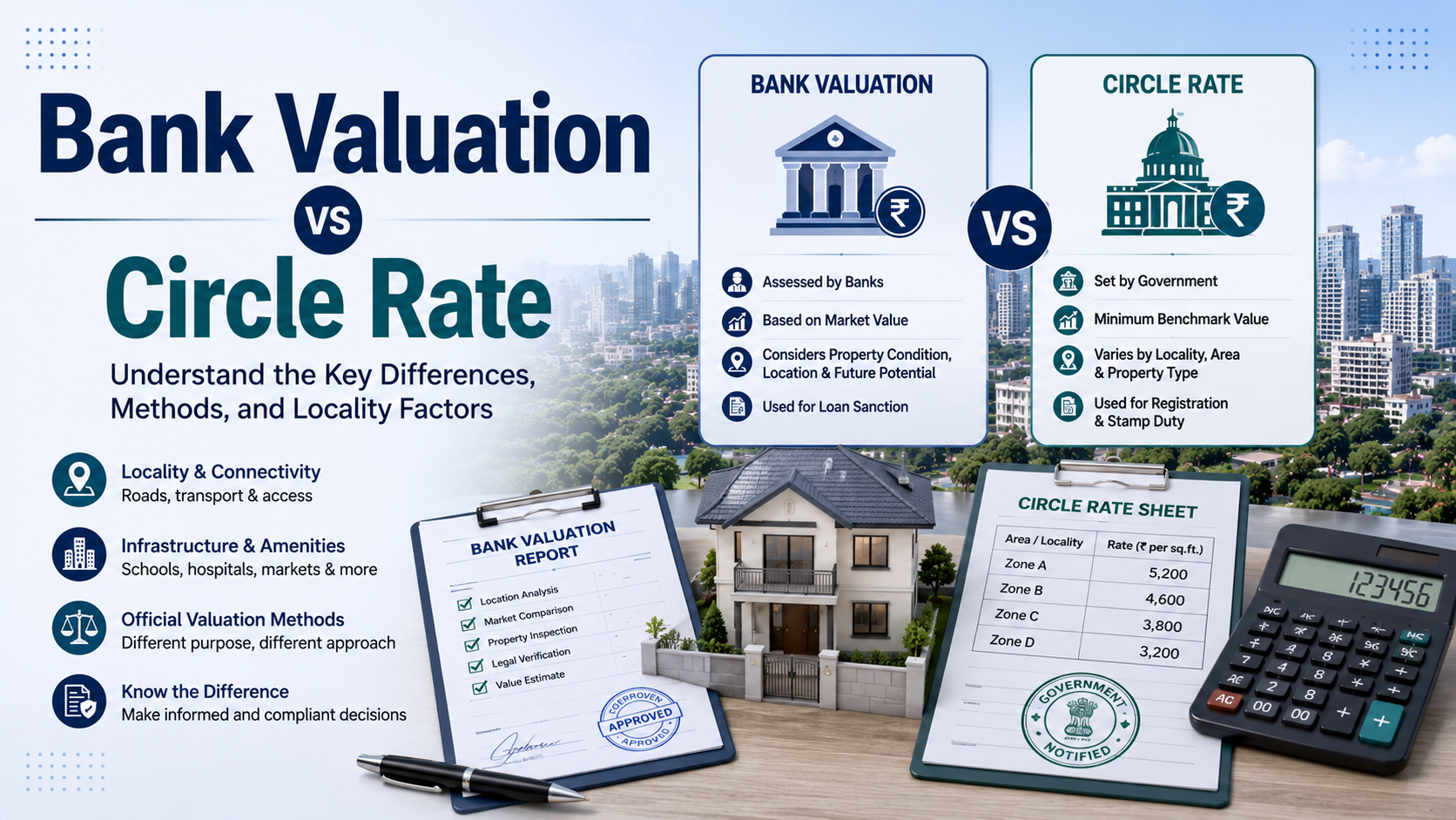 Bank Valuation vs Circle Rate: Key Differences Explained