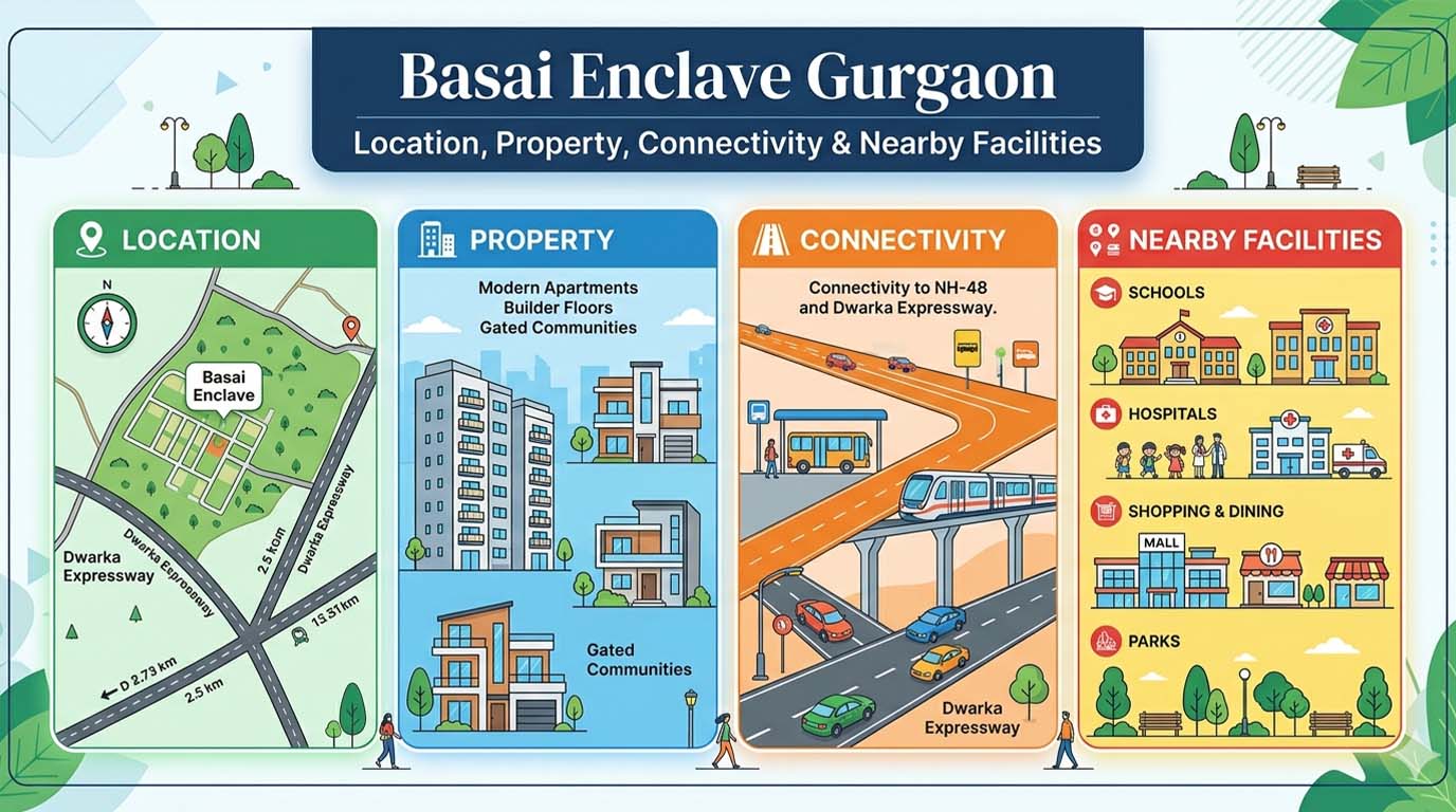 Basai Enclave Gurgaon | Location, Property, Connectivity & Nearby Facilities
