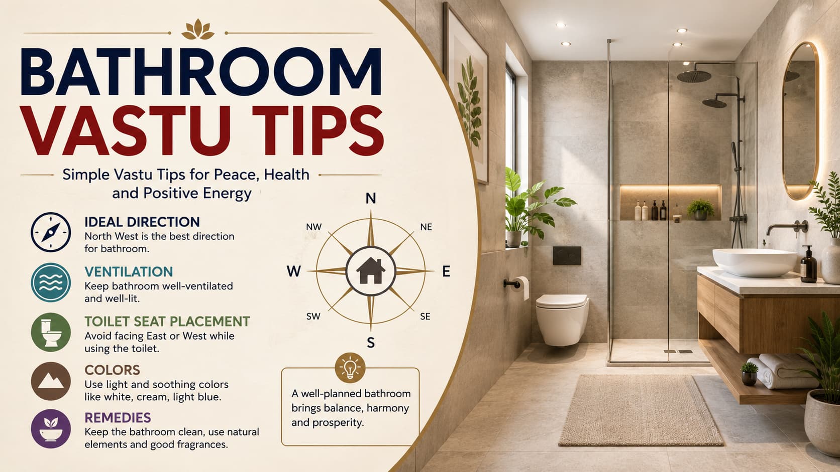 Bathroom Vastu Tips: Direction, Colors & Remedies Guide