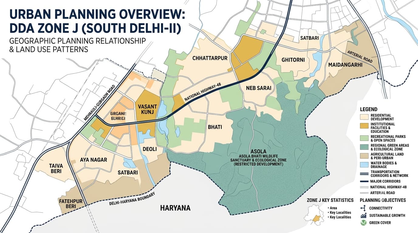 DDA Zone J Delhi Land Use, Map, ZDP & Plots Brief