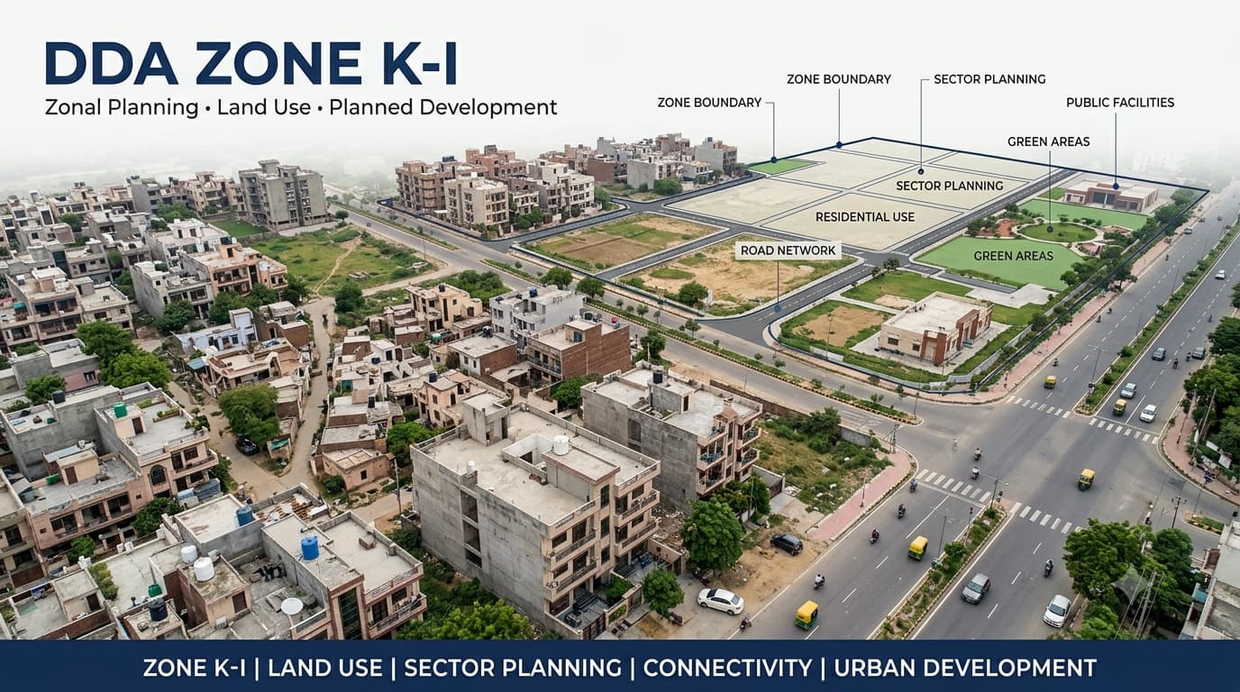 DDA K1 Zone Delhi: Map, Villages, Land Use & Planning