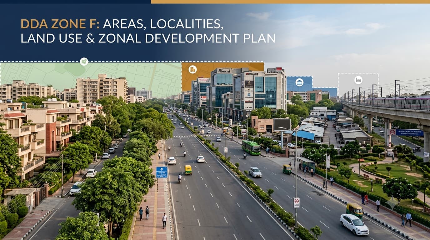 DDA F Zone: Areas, Localities, Land Use & Zonal Development Plan