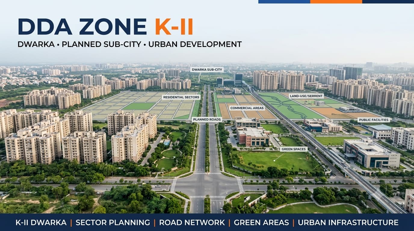 DDA Zone K2 Delhi: Map, Land Use, Areas & Zonal Plan
