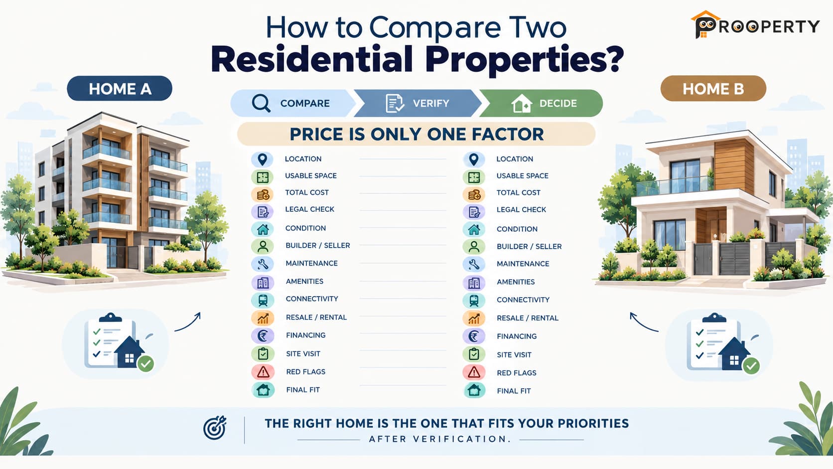 How to Compare Two Residential Properties | prooperty.com