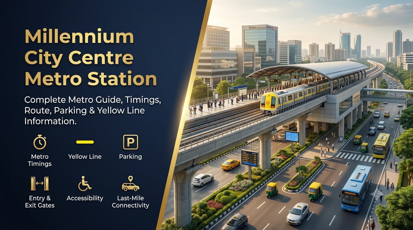Huda City Centre Metro Station Guide: Timings, Route, Parking