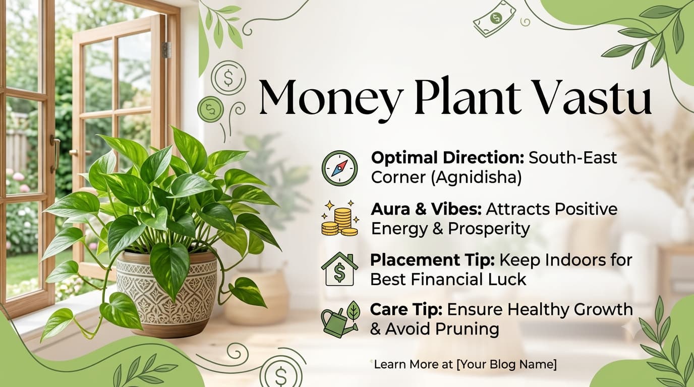 Money Plant Vastu Guide: Placement, Direction & Benefits