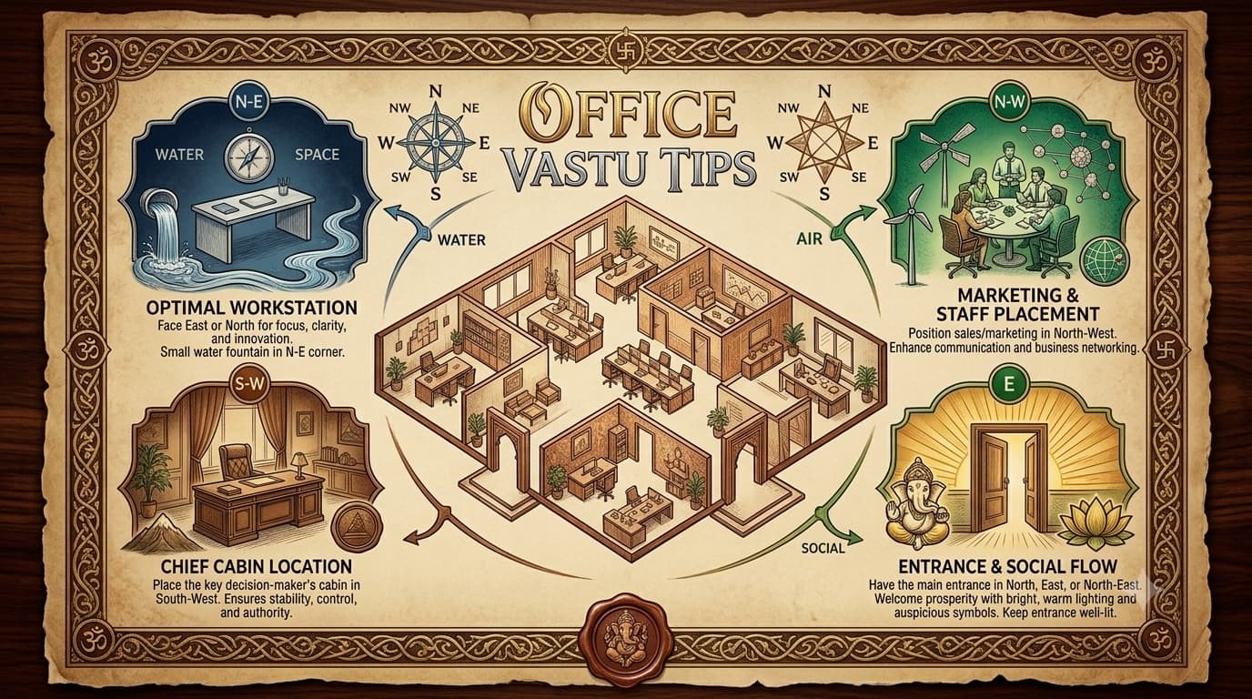 Office Vastu Guide: Layout, Direction & Workspace Tips