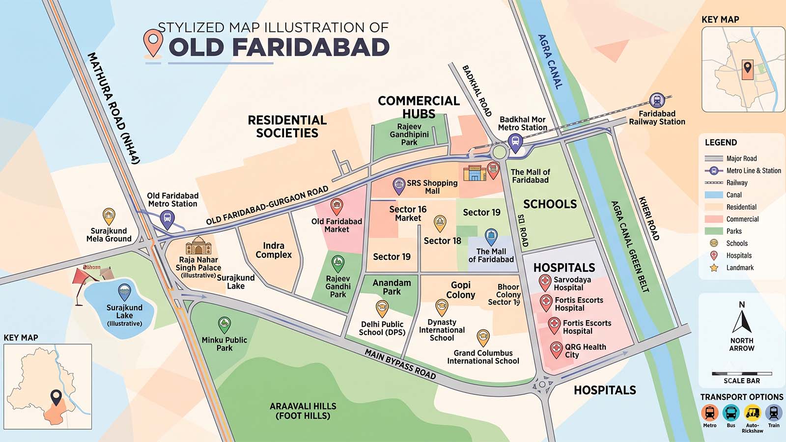 Old Faridabad: Old-City Provenance, Transit Confluence & Ascendancy