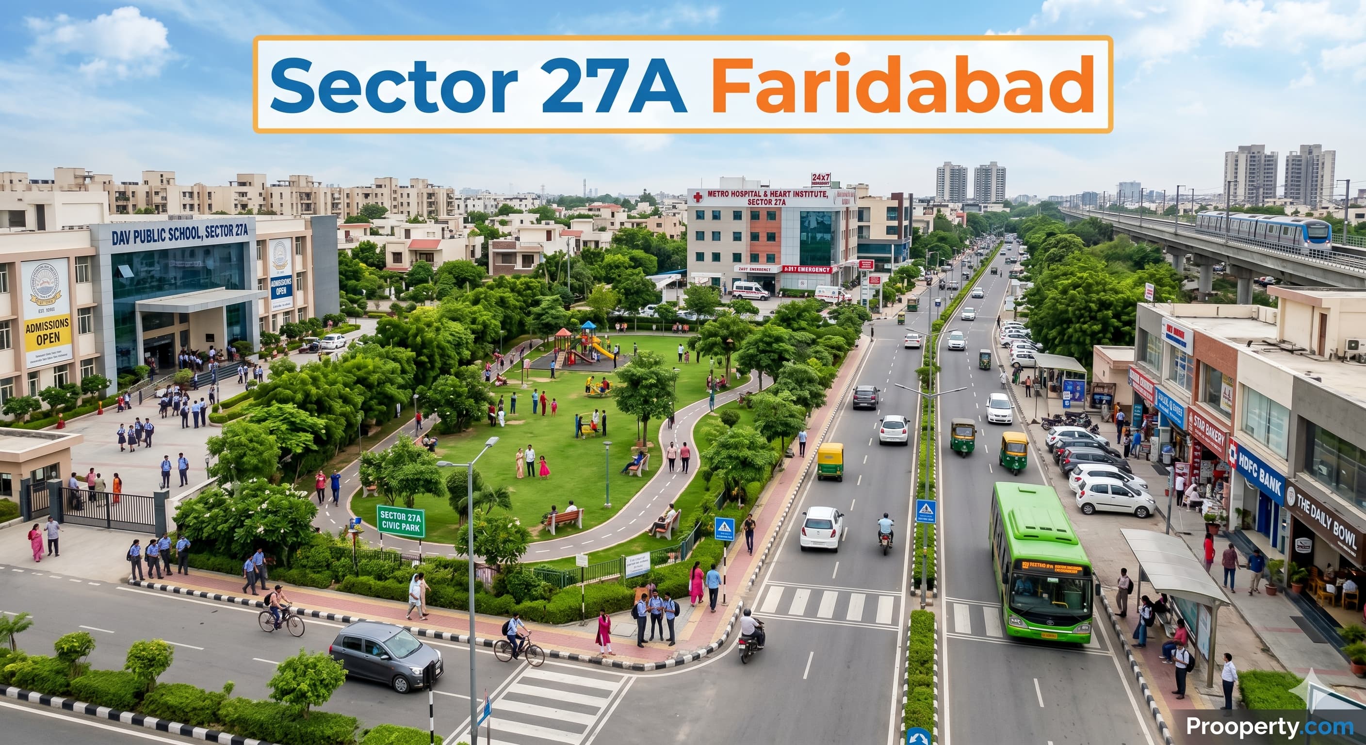 Sector 27A Faridabad: Premium Urban Mosaic by NH-19