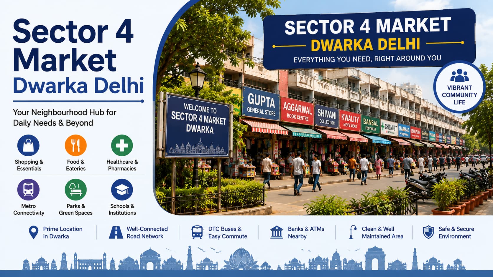 Sector 4 Market Dwarka Delhi: Connectivity, Amenities & Community Guide