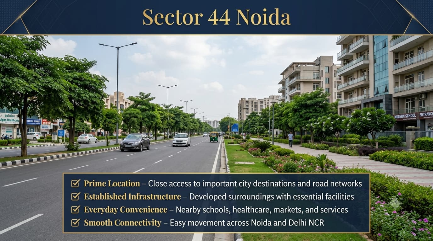Sector 44 Noida Urban Area For Everyday Navigation
