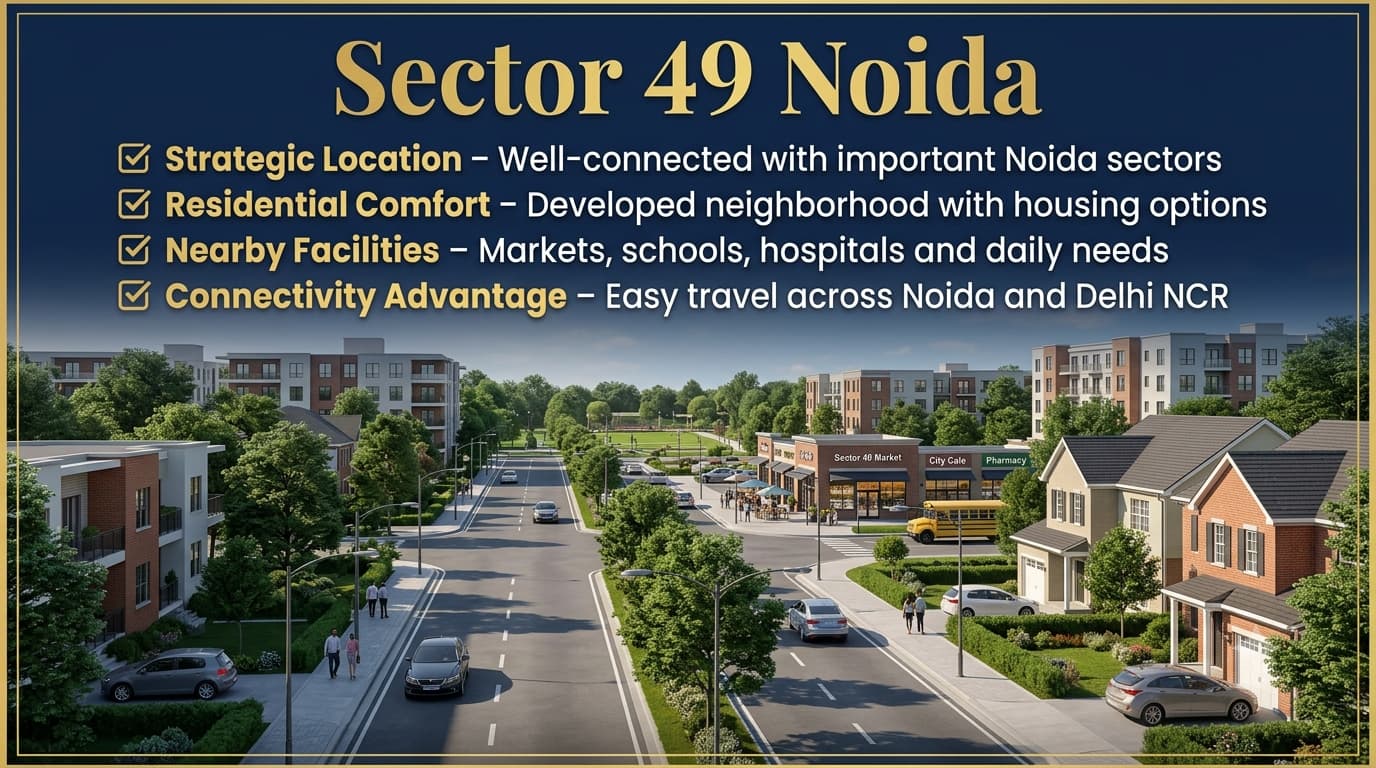Sector 49 Noida Guide with Metro, PIN Code & Local Insights