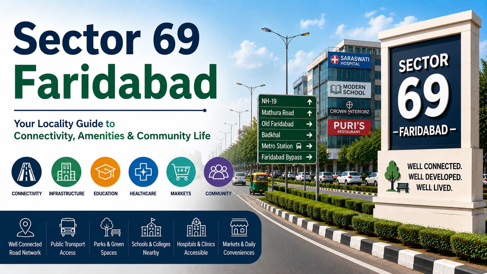 Sector 69 Faridabad | Locality, Connectivity Guide & Community Insights