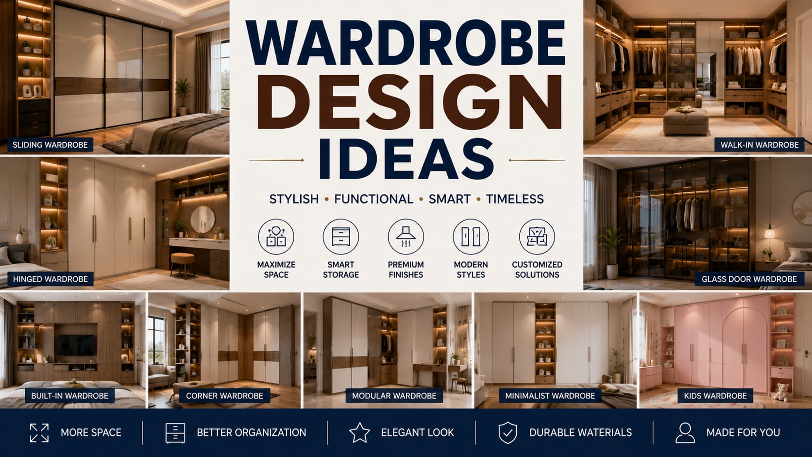 Wardrobe Design Ideas for Modern & Stylish Bedrooms
